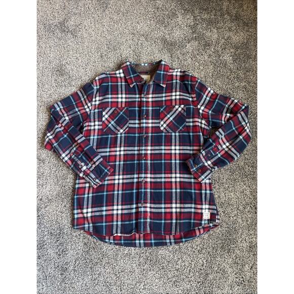 Original Weatherproof Vintage Flannel Men’s Plaid Red White Blue Size XL - Picture 1 of 8